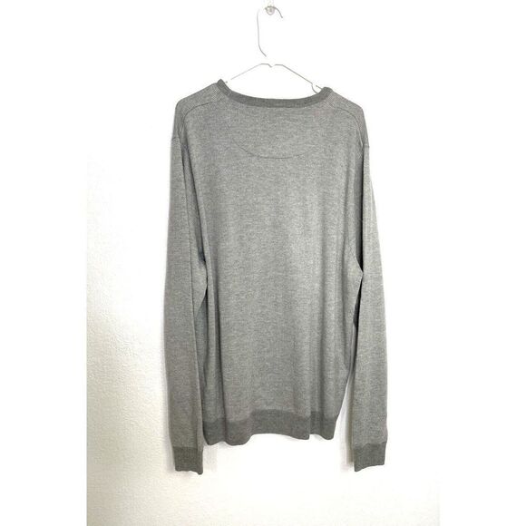 New Nordstrom Sz XXL Sweater Wool Blend Nylon Rayon Crewneck 2XL Gray Mens - Picture 3 of 8